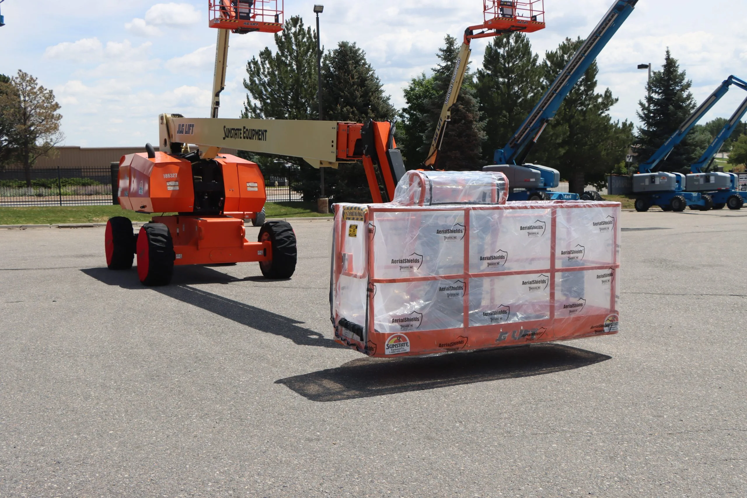 AerialShields protective cover for aerial work platforms