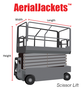 AerialJackets maattekening schaarlift