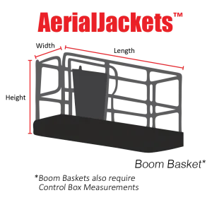 AerialJackets measuring diagram boom basket
